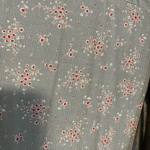 GAP Sage Green Floral Midi Dress - Picture 4 of 5